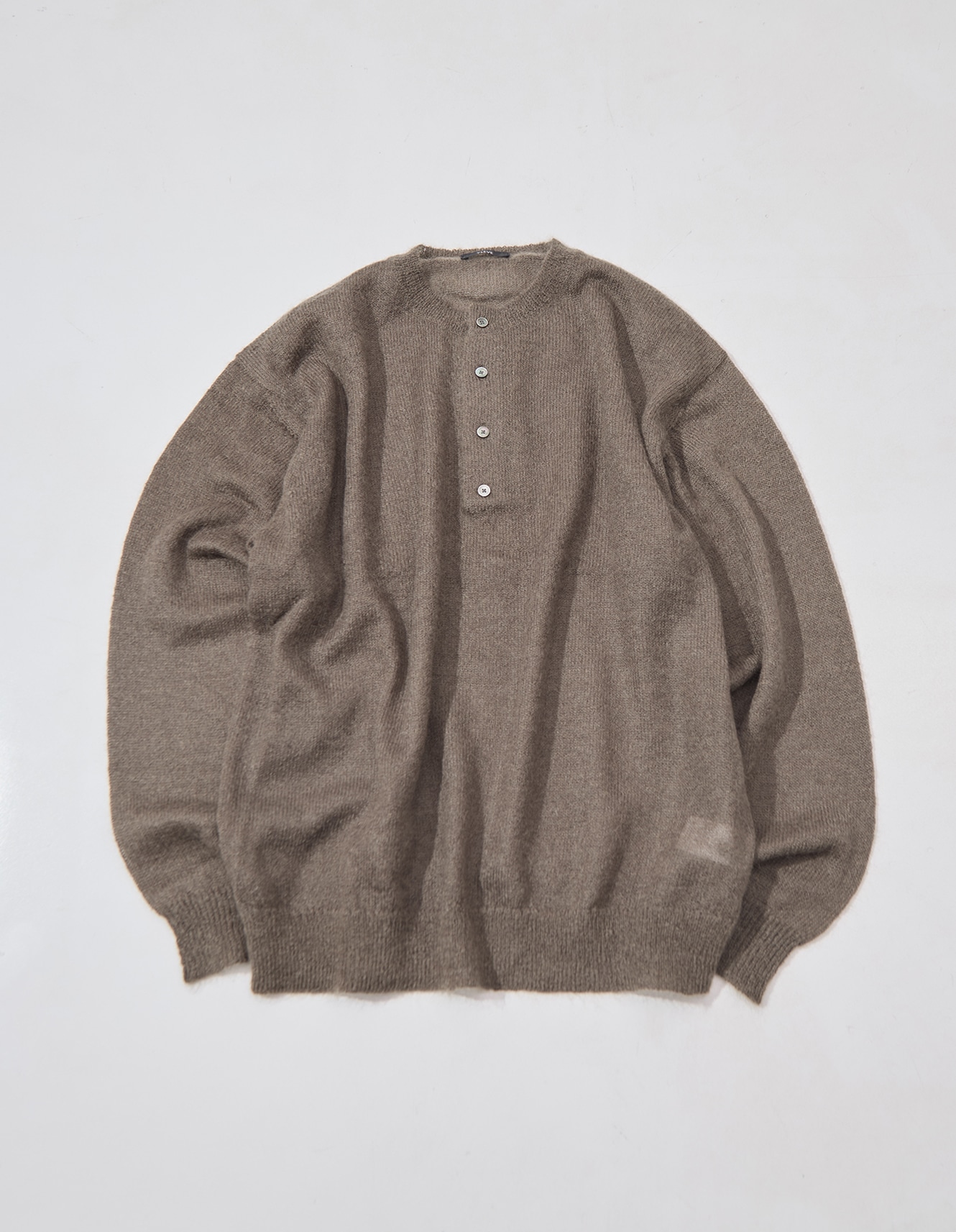 SUPER KID MOHAIR HENRY NECK KNIT
