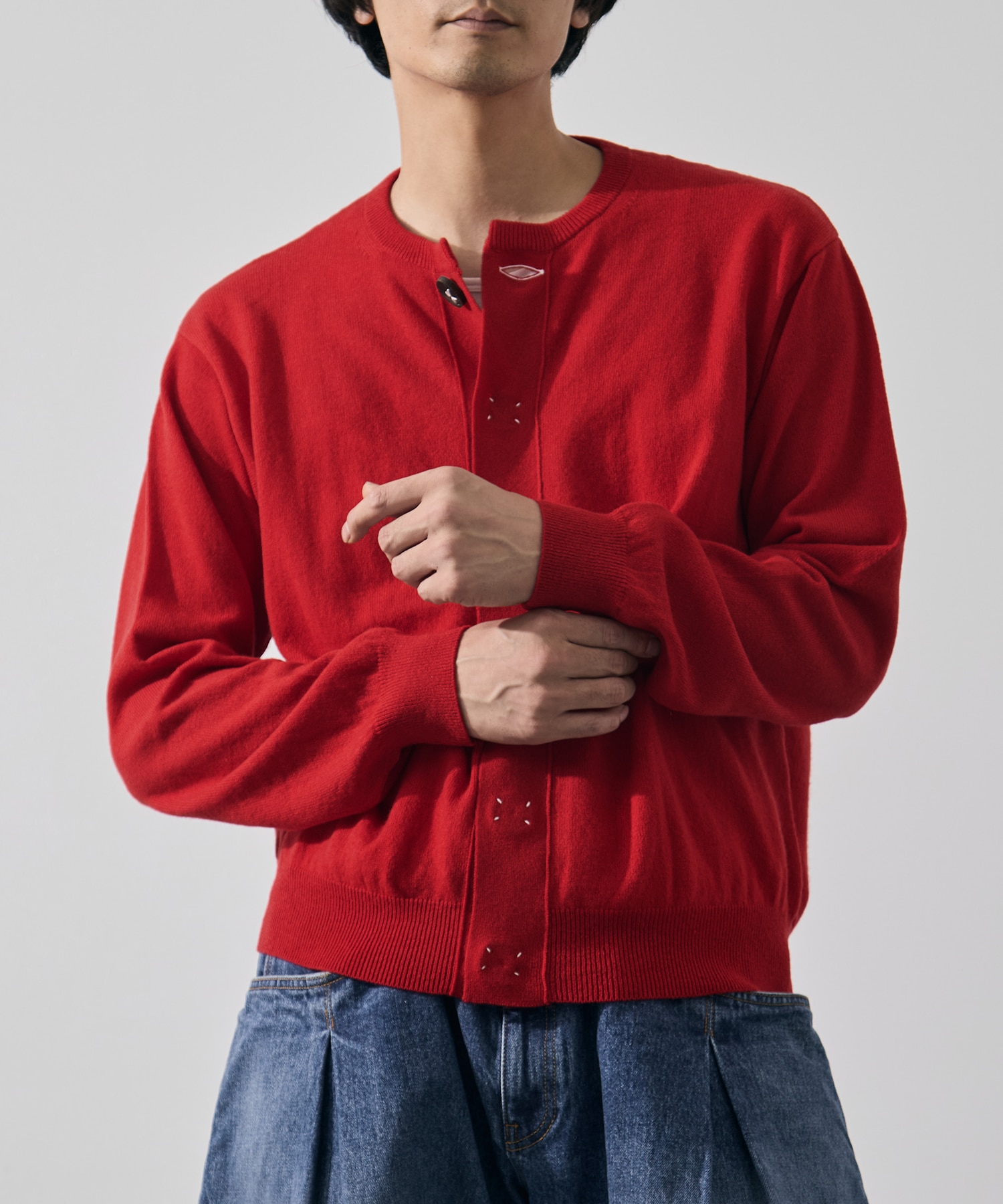 Wool knit cardigan