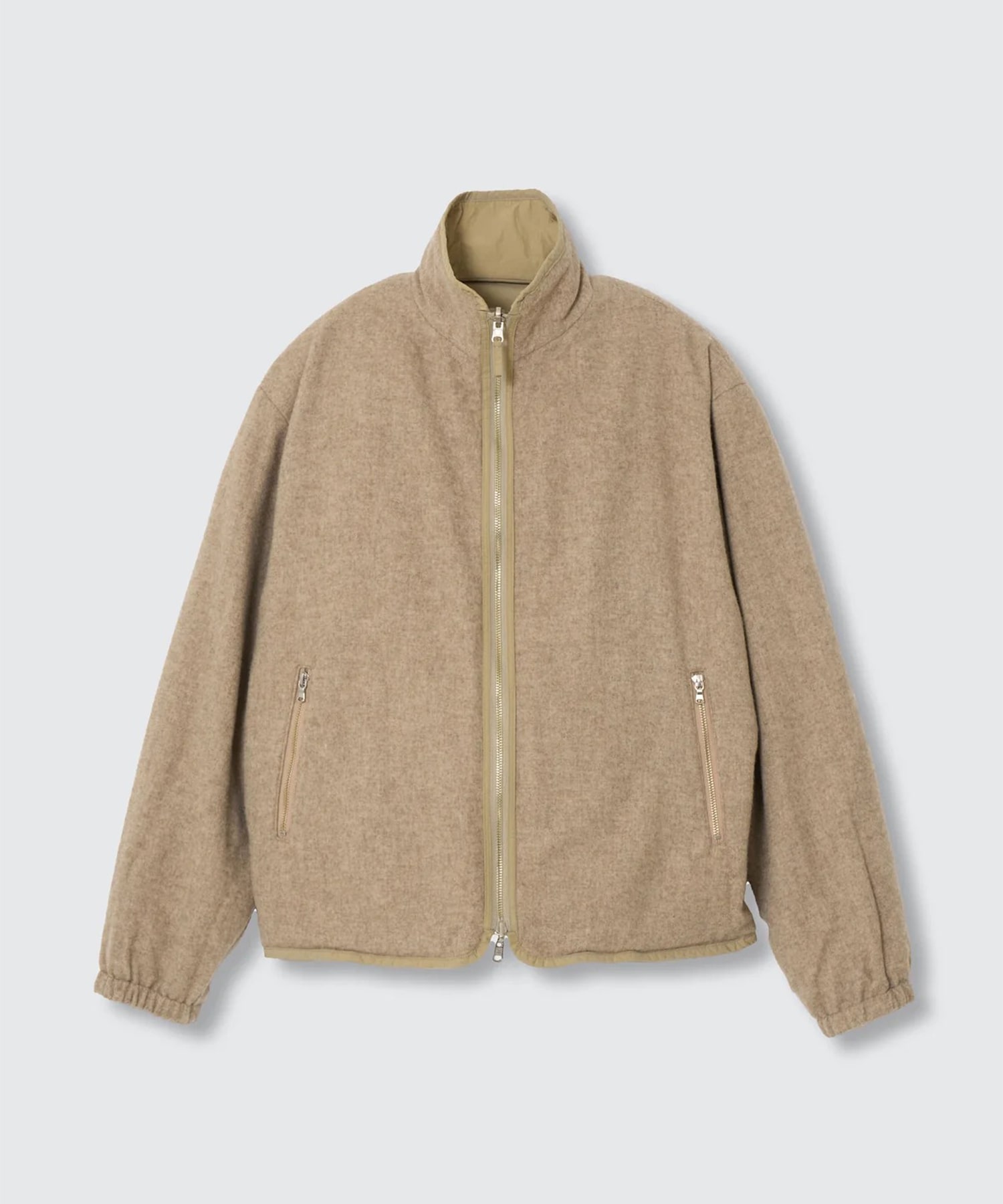Wool Cashmere Fleece Reversible Blouson
