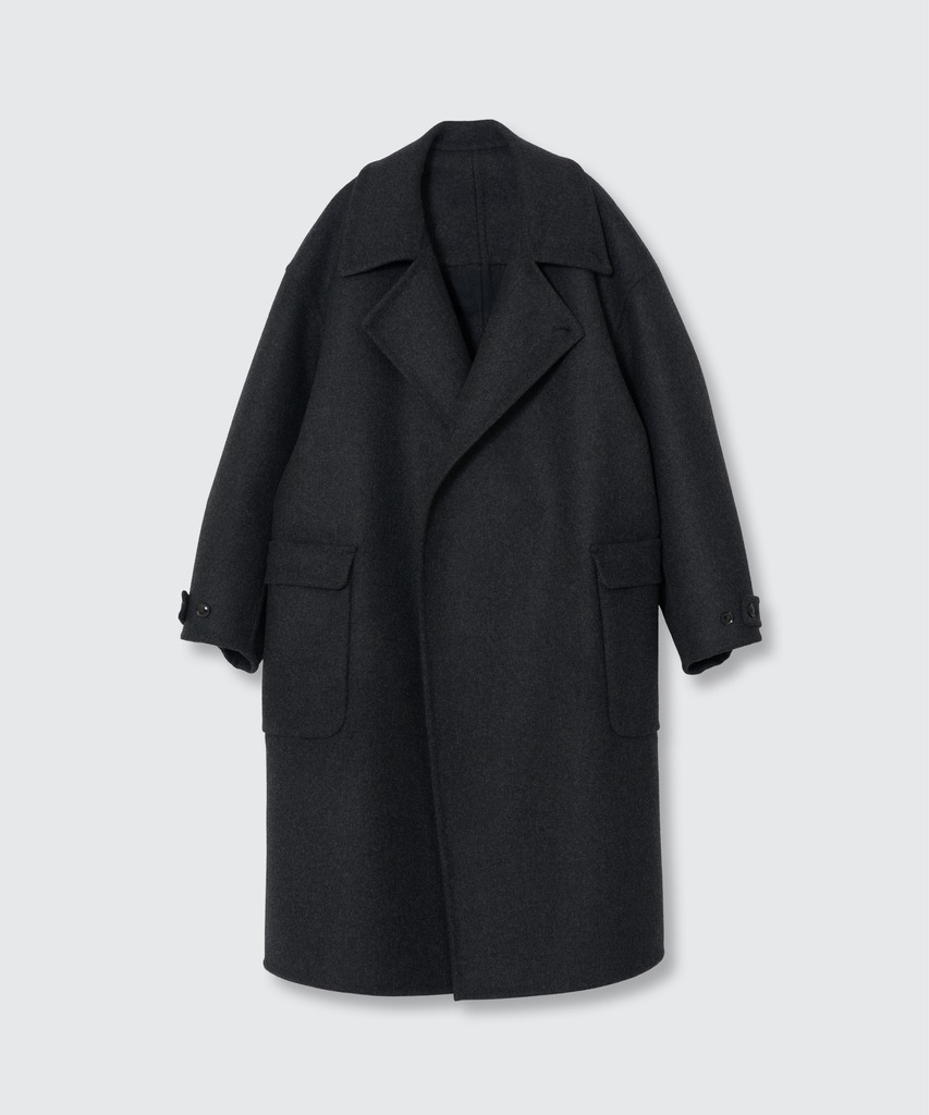 Wool Cashmere Double Breasted Rever Coat