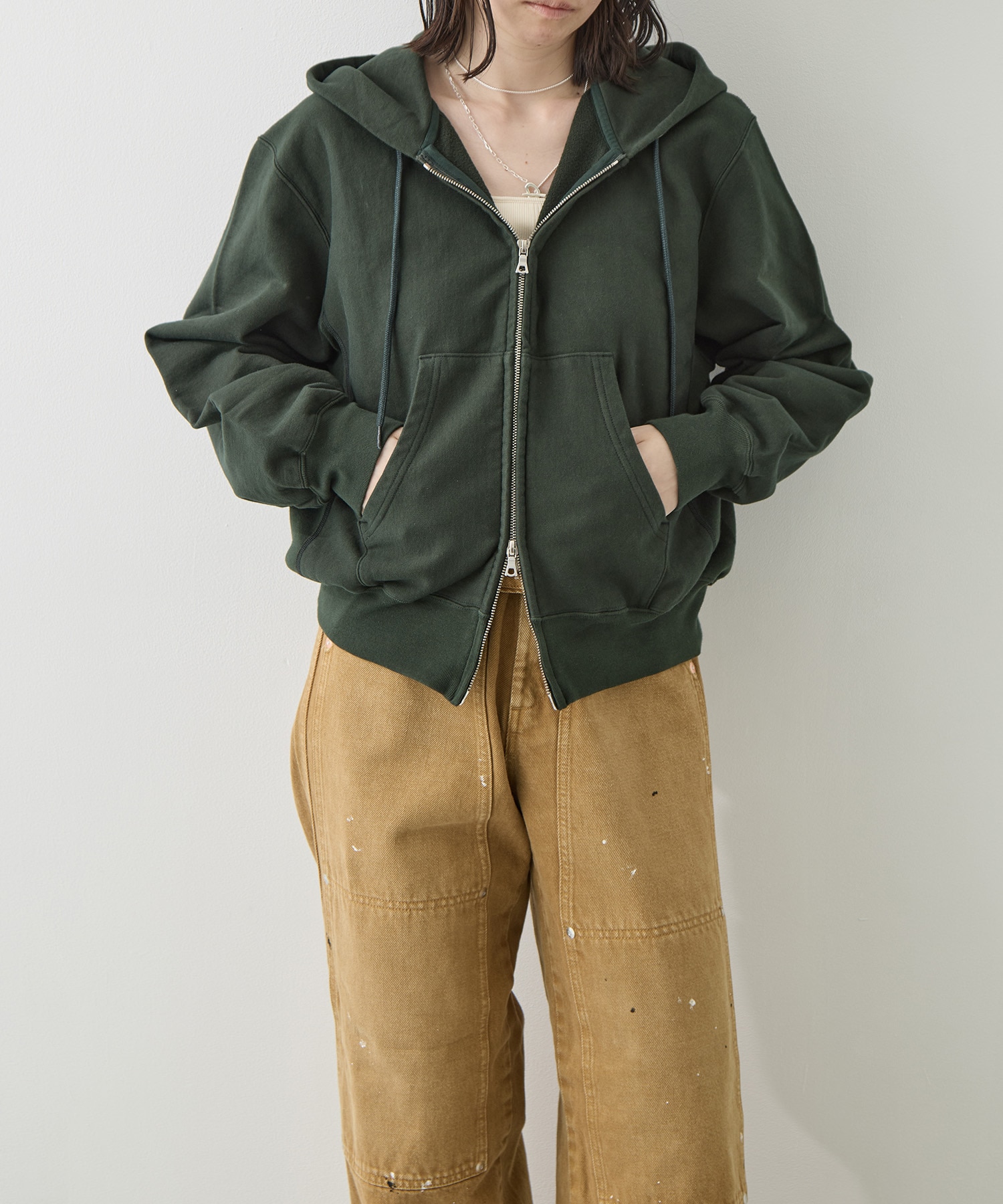 Thin-Sweat Hoodie Zip