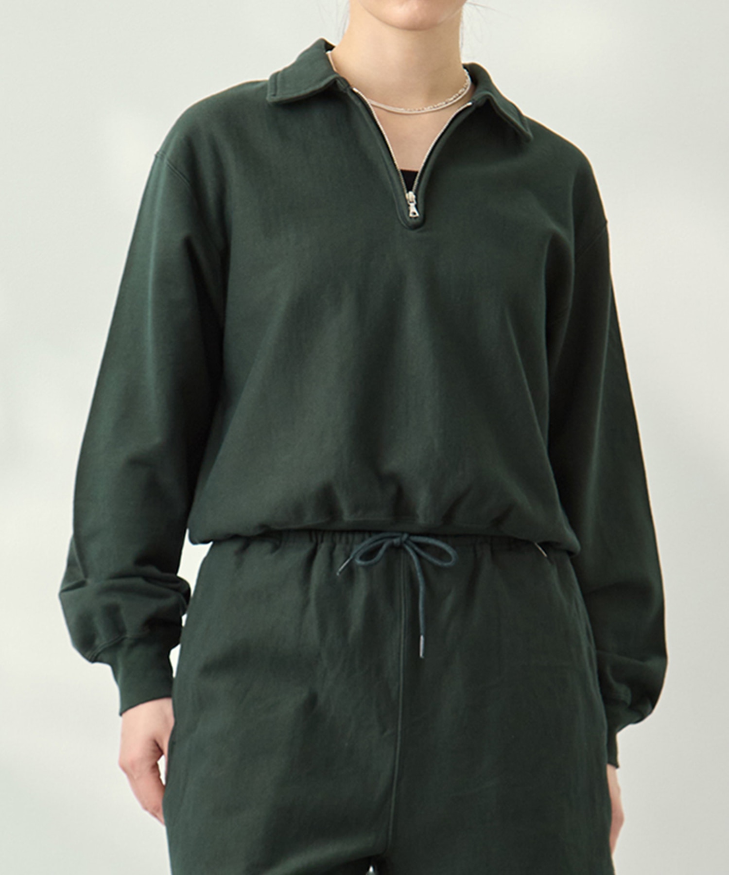 Thin-Sweat Harf-Zip P/O