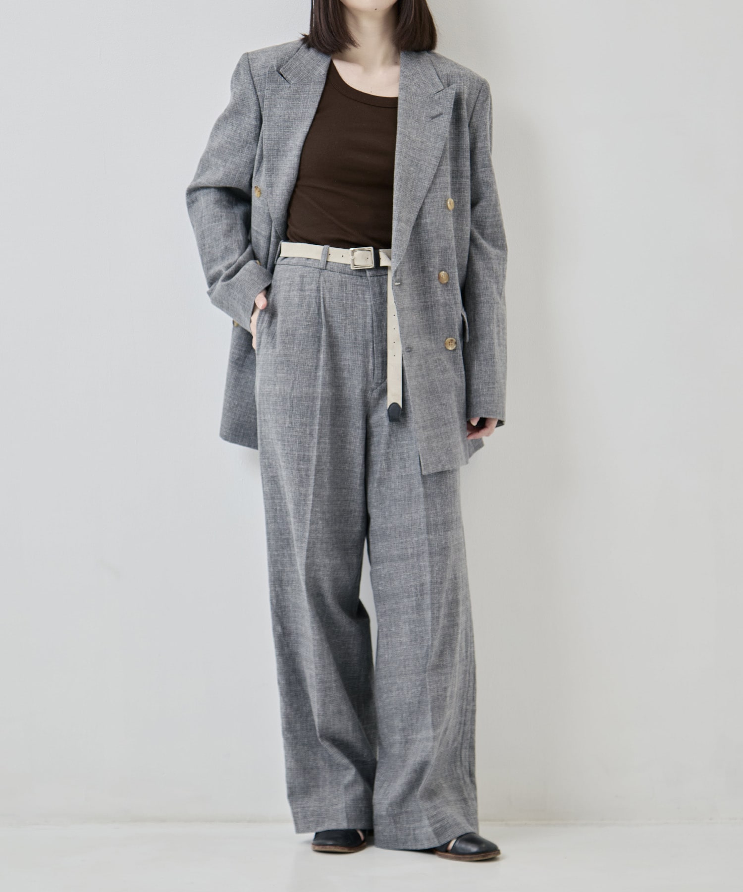Mix Heather Cotton Trousers