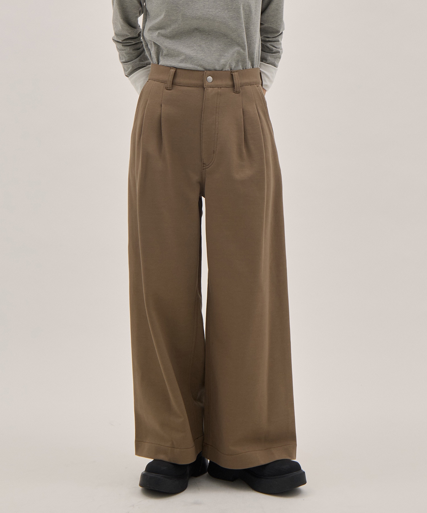 Hard Compact French Terry Wide Pants