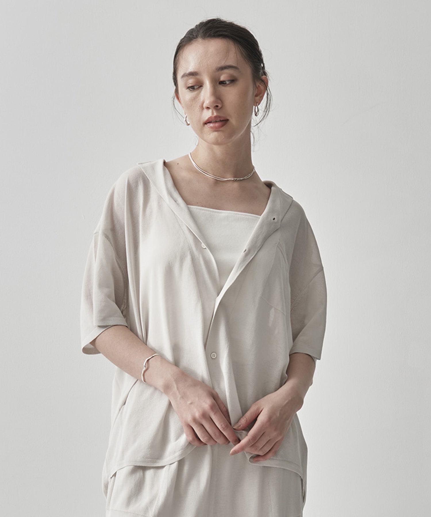 HIGH TWIST COTTON KNIT SHIRT