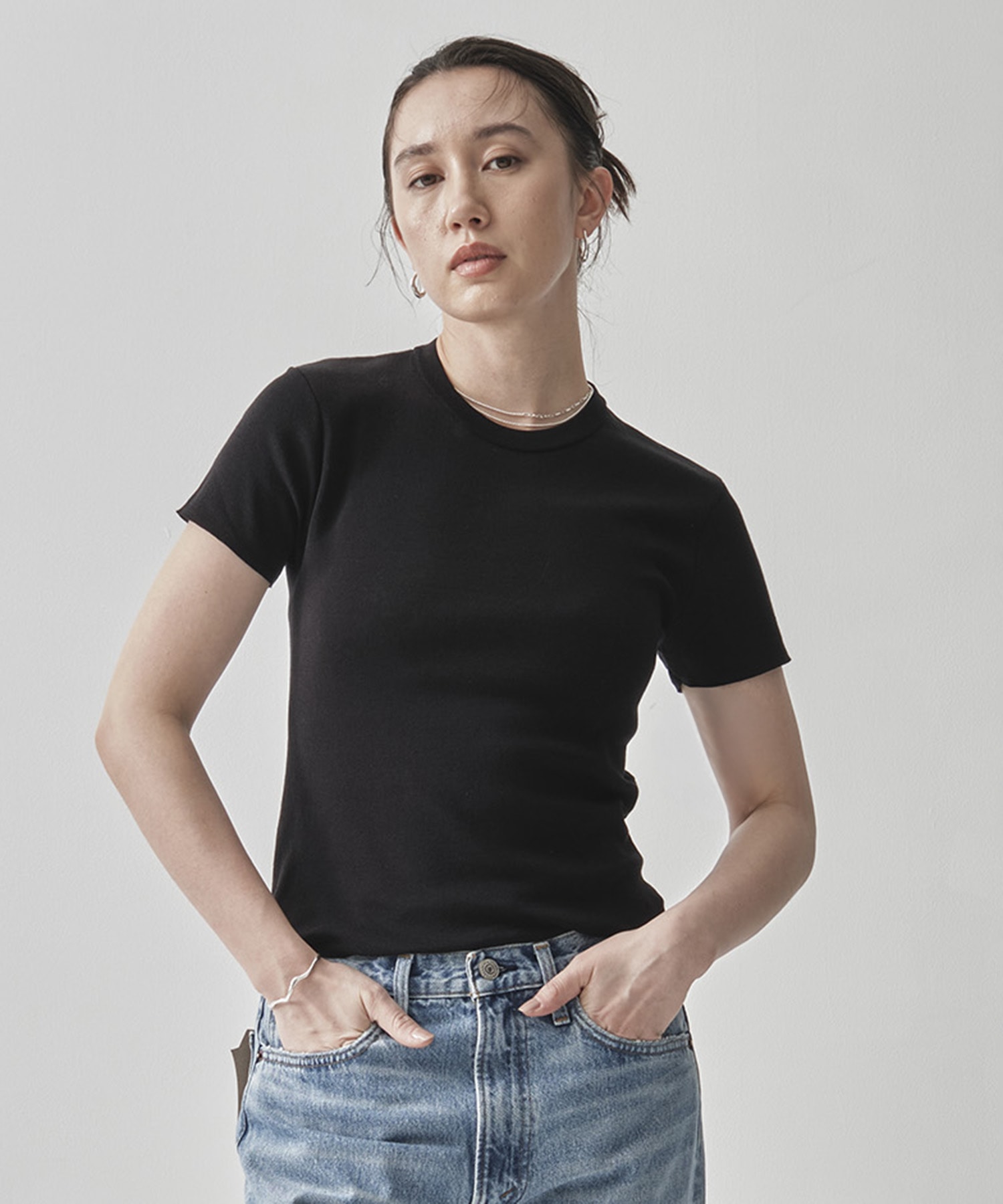 FRESCA CIRCULAR RIB PERFECT FIT PULLOVER