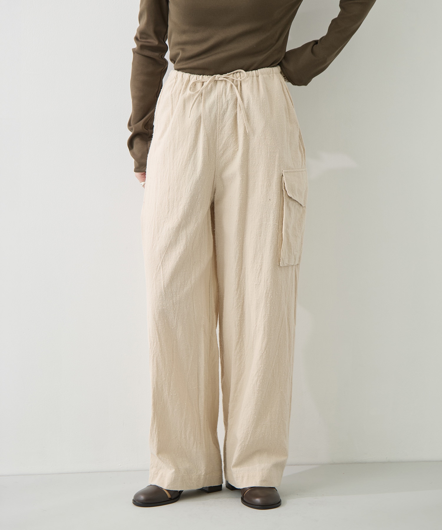 Silk/Cotton Nep Side Seamless 4P Pants