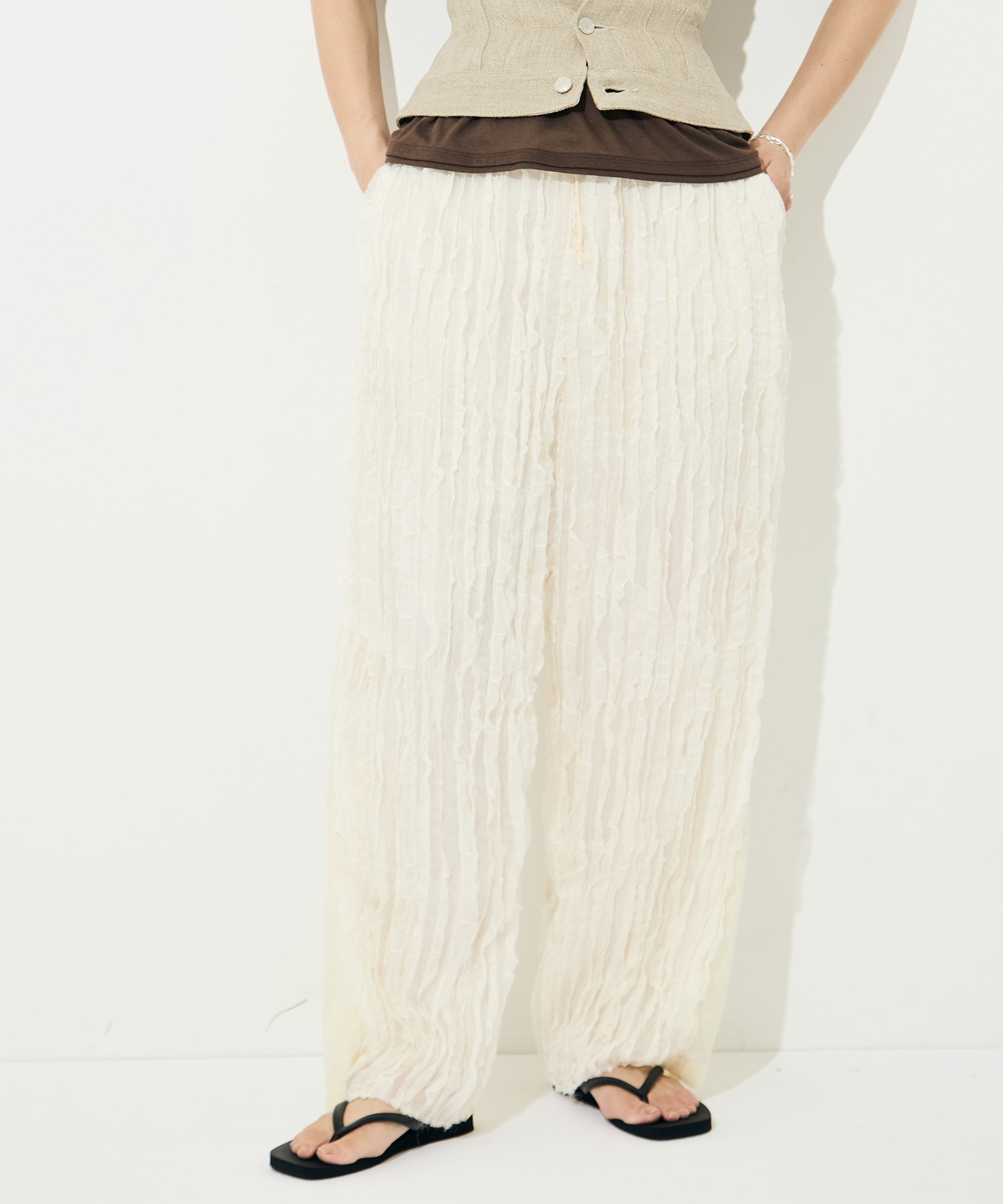 パンツ muller of yoshiokubo LINEN ZIP PANTS muller of yoshiokubo(ミュラー オブ ヨシオクボ)公式通販｜KEY TIMEZ