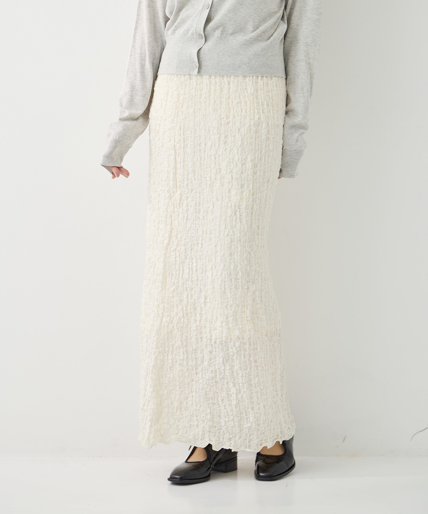 Shrink Lace Frill Skirt