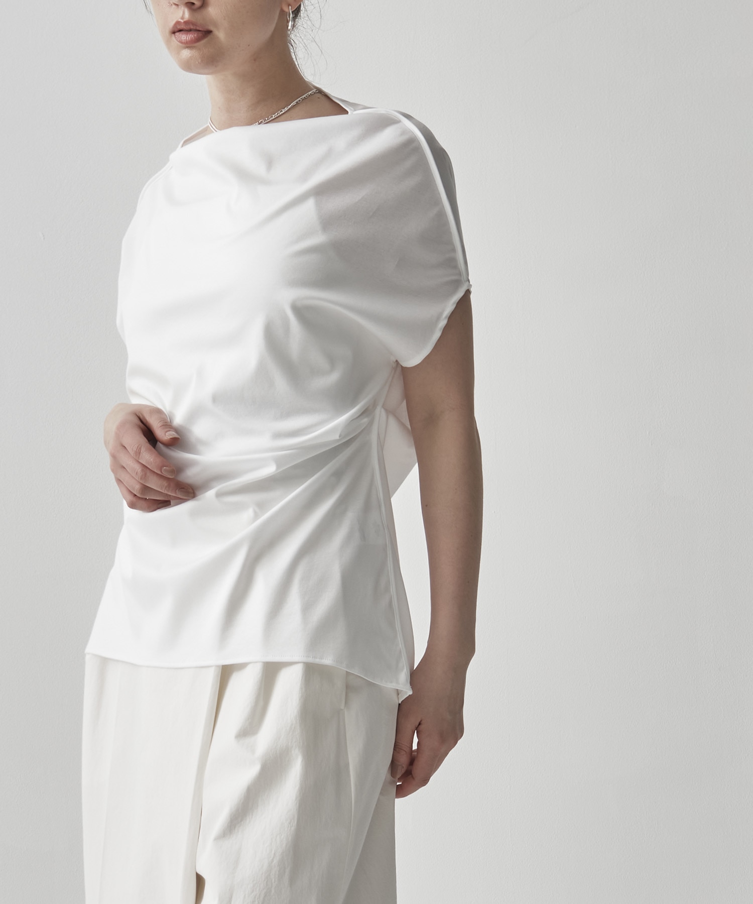 side tuck cotton tops