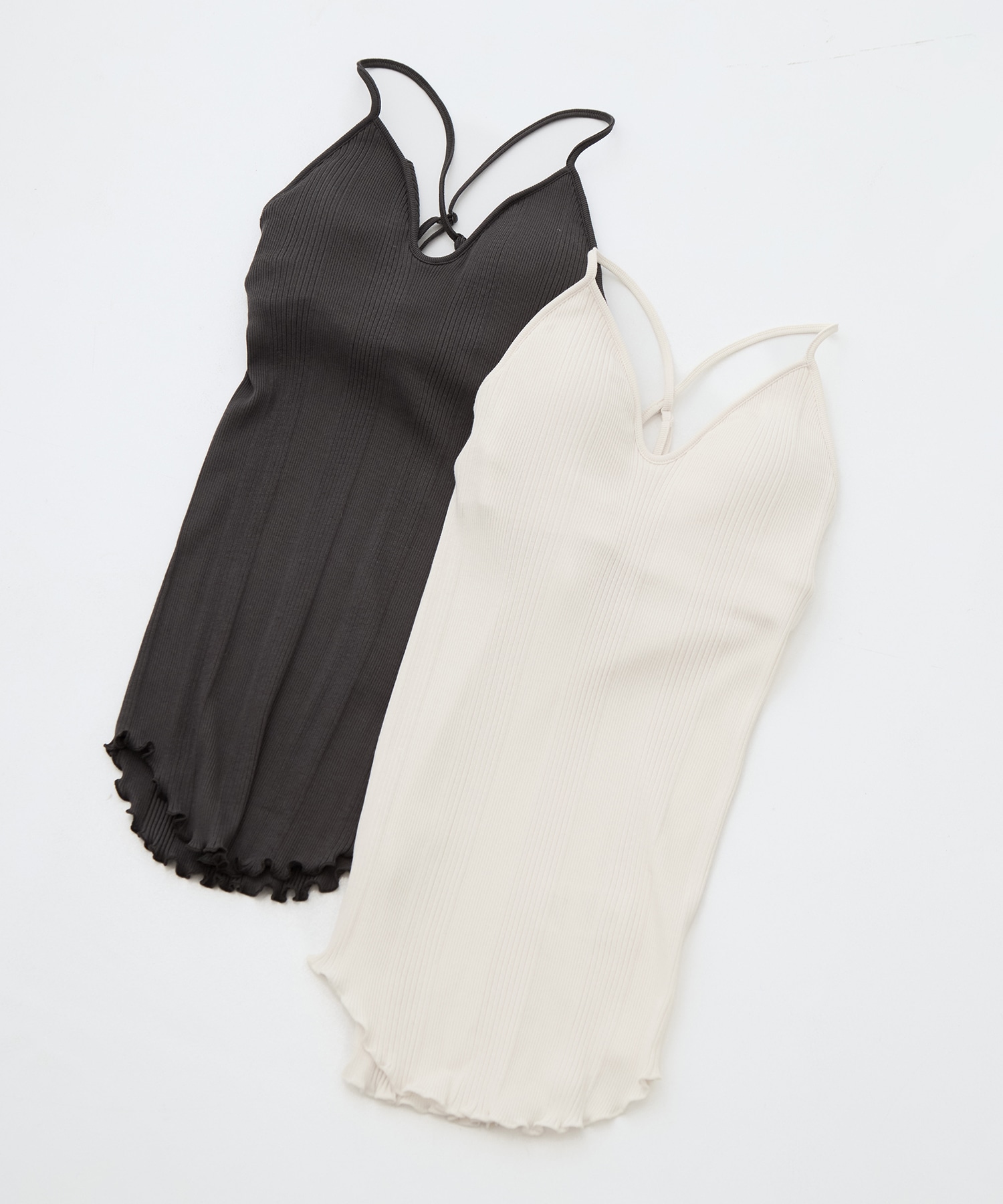 Random rib bra camisole