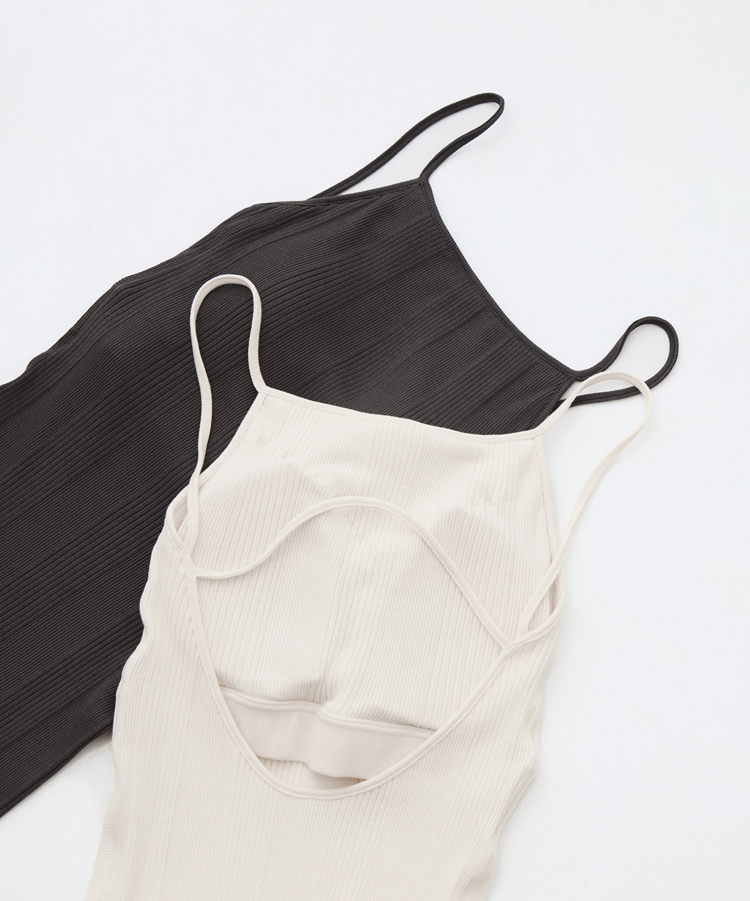 Random rib open back cami