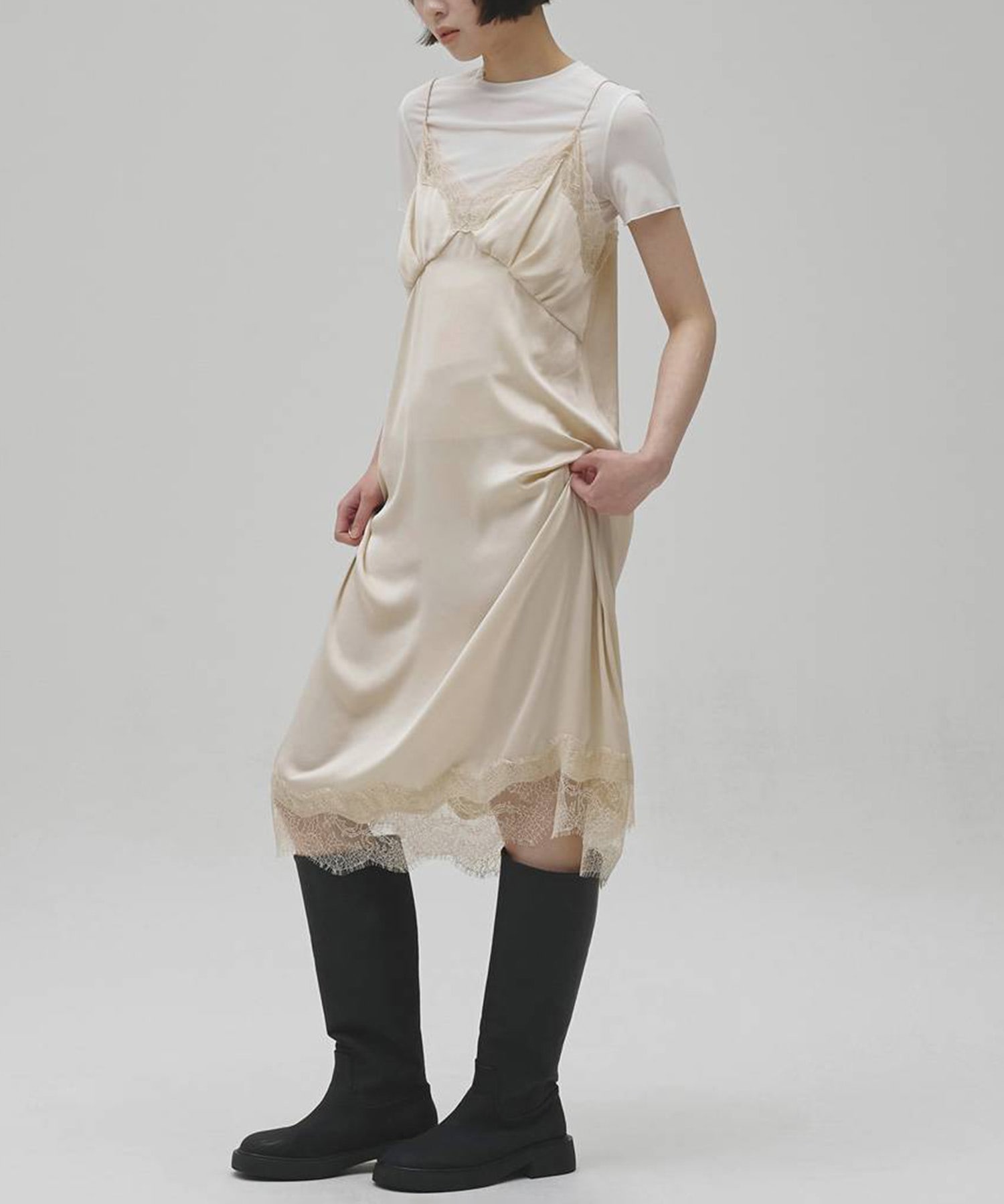 Satin Lace Dress