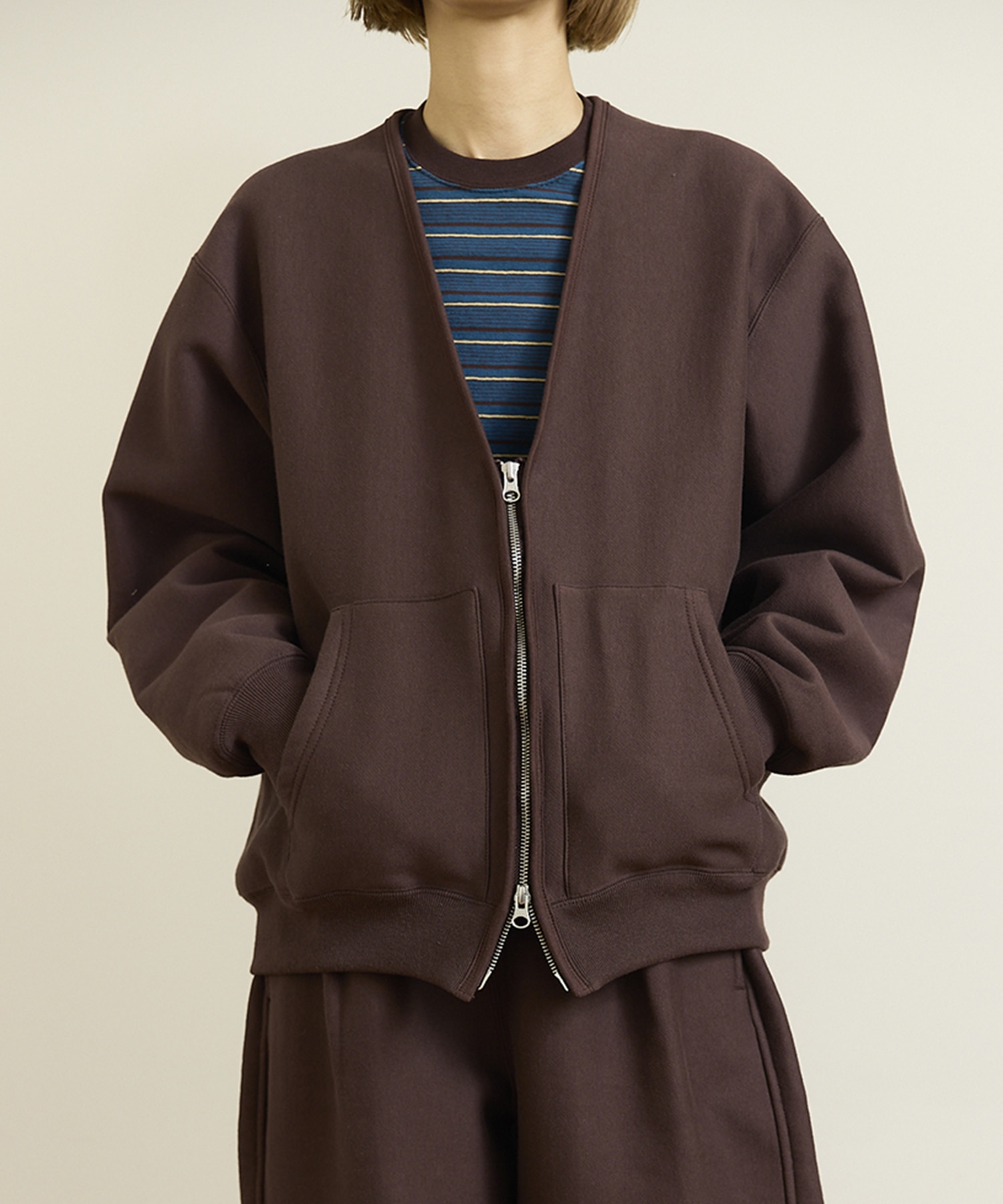 Athletic Fleece V-Neck Coverall