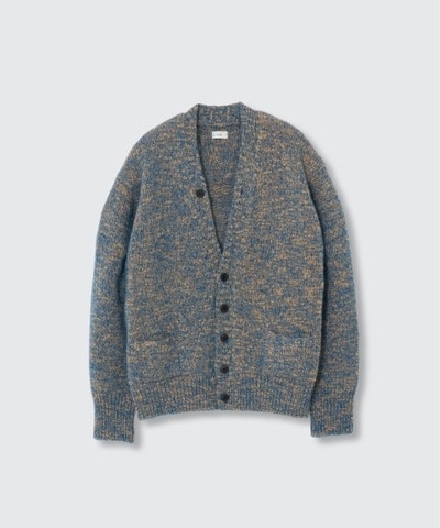 Wool Mohair Blend Mottle yarn Triple Marl Cardigan