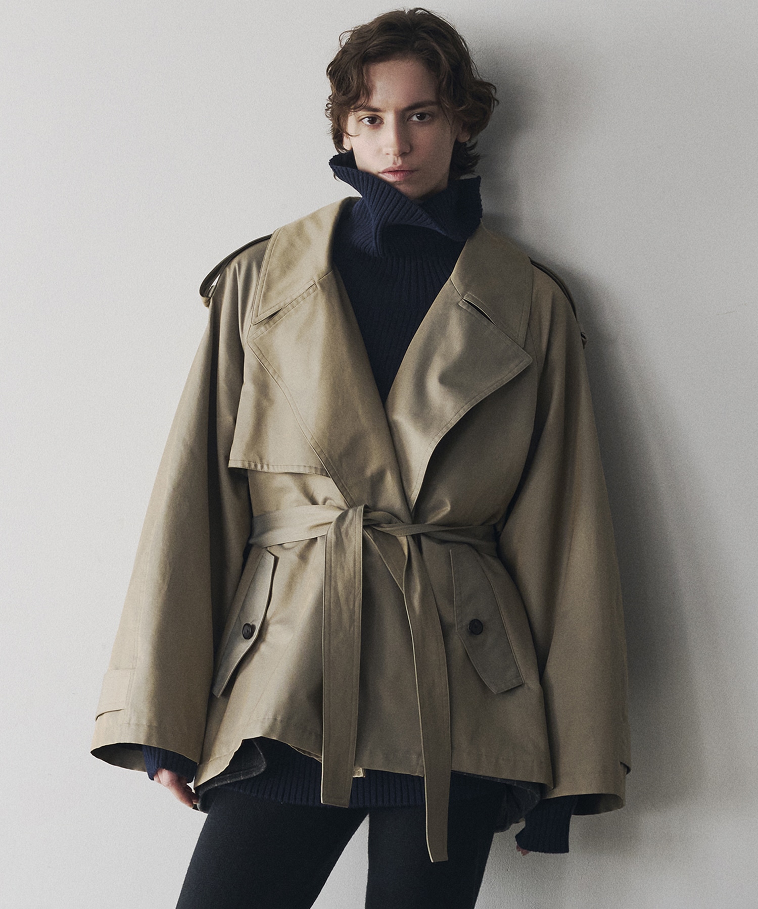 Chambray Trench Over Coat
