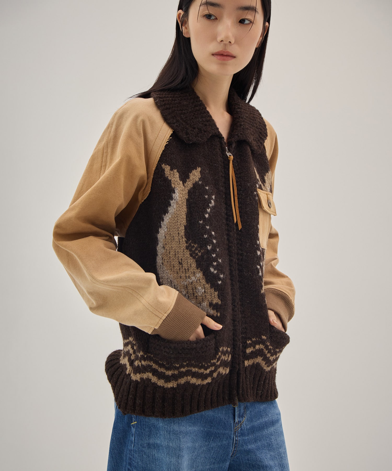 Combination cowichan sweater