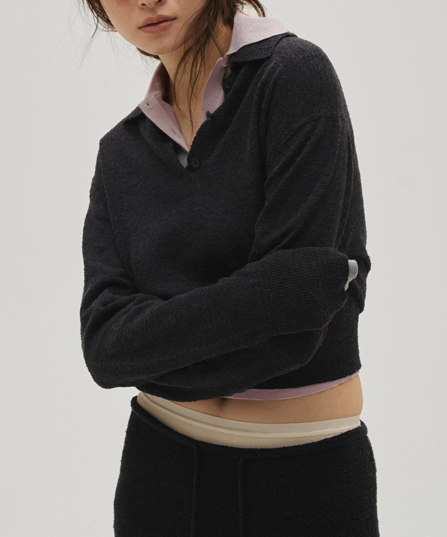 Layered Polo Knit