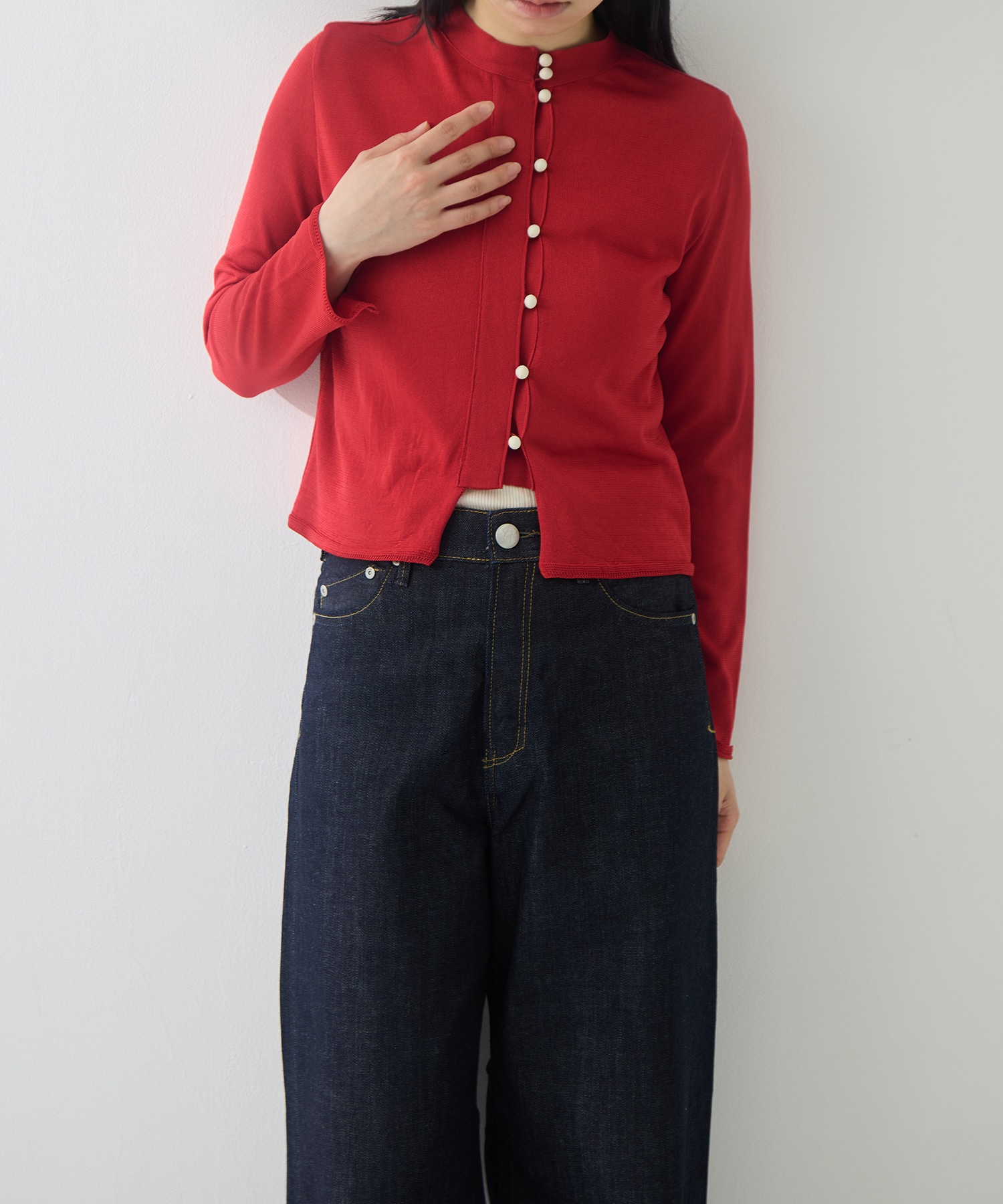 別注MULTI BUTTON KINT BLOUSE