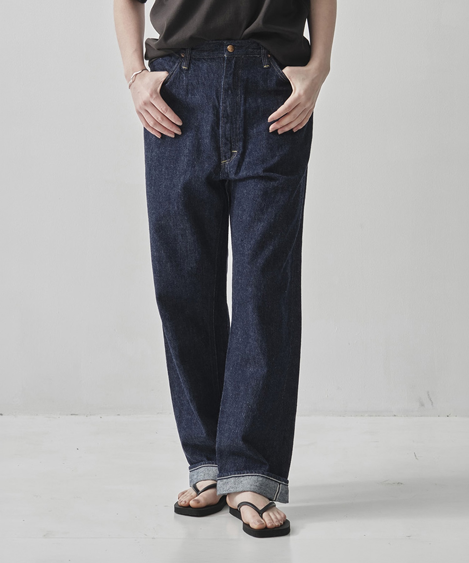 HIGH WAIST SELVEDGE DENIM PANTS/JASMIN
