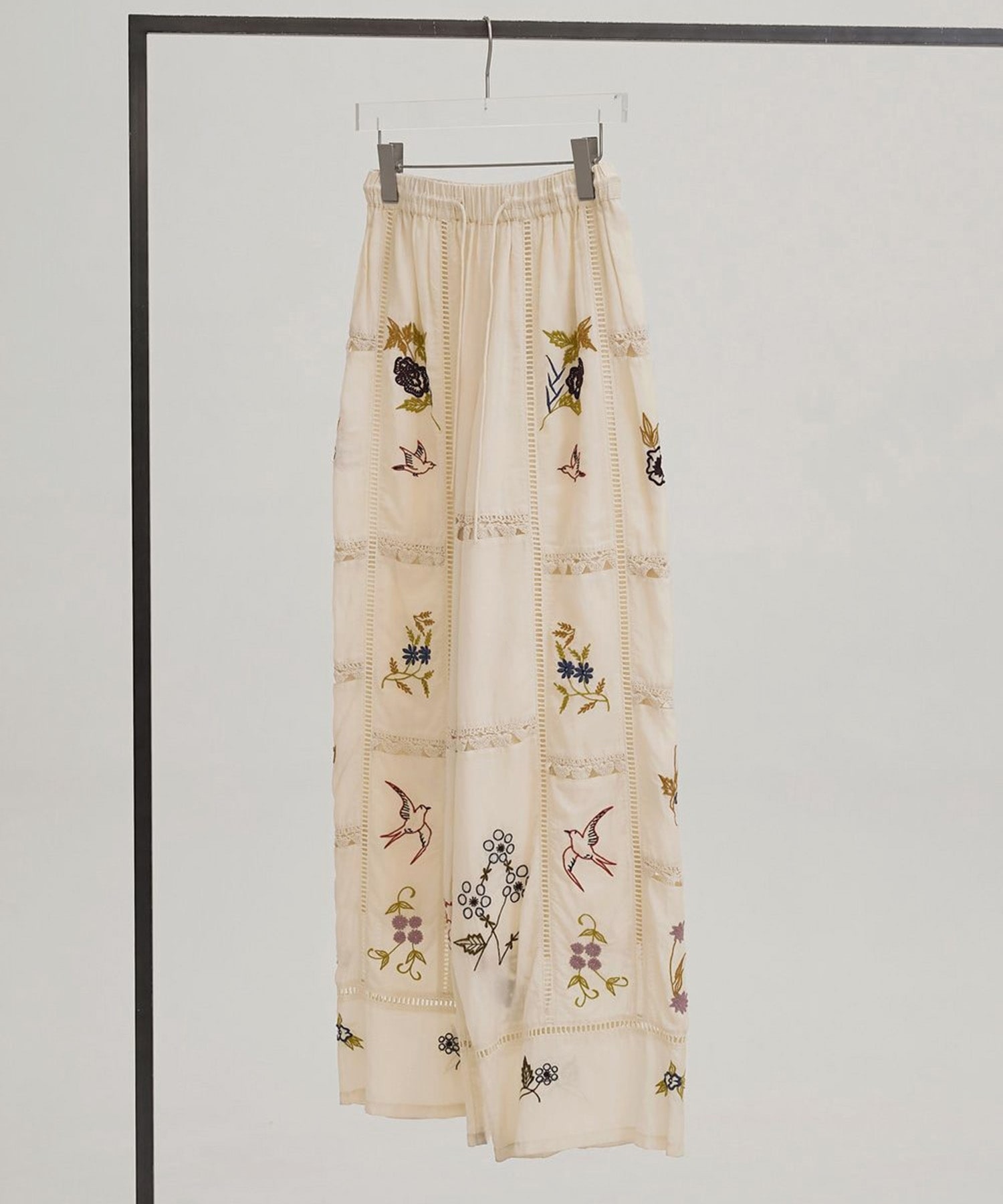 Embroidery Patchwork Trousers