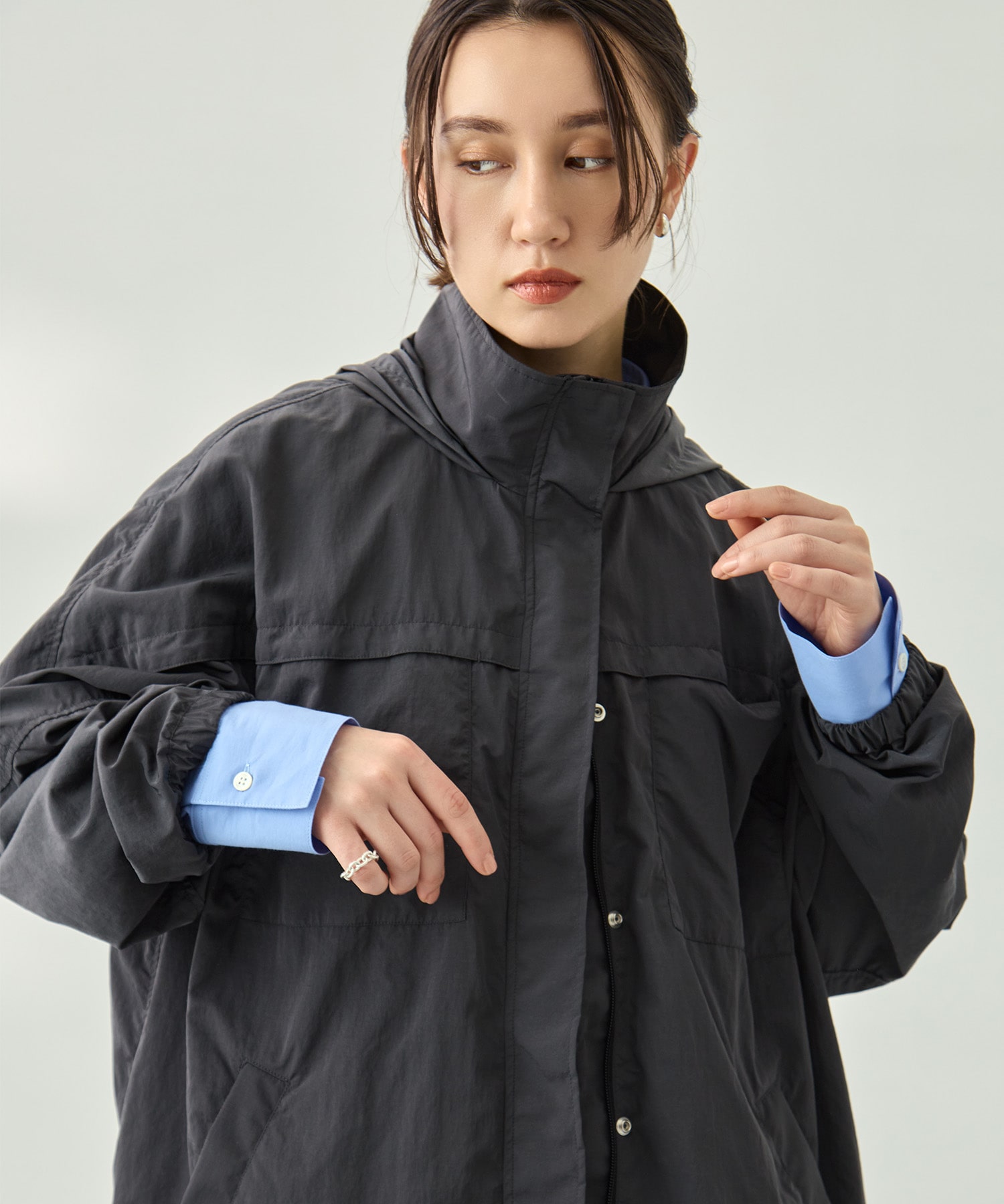 撥水ライトブルゾン