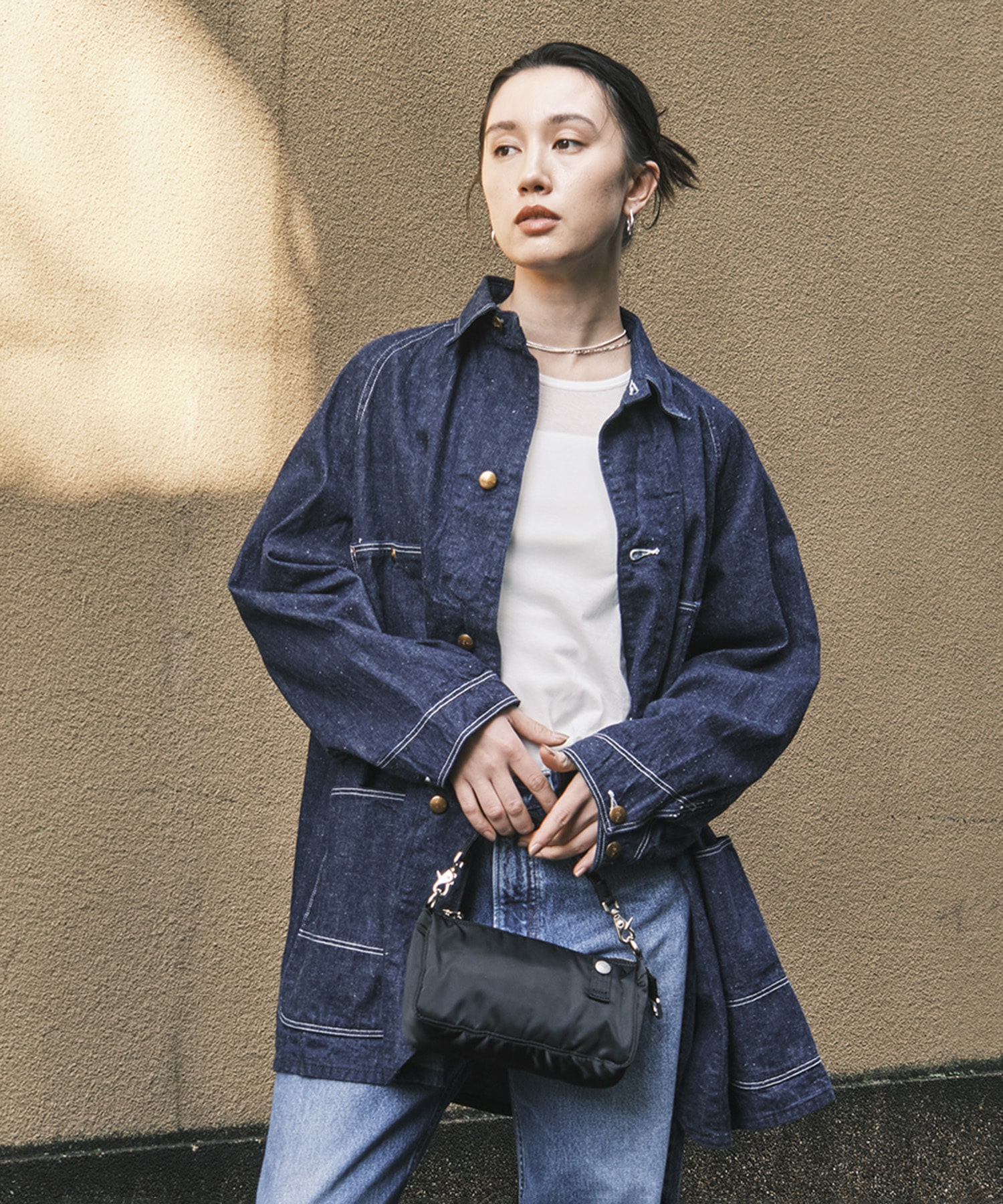 LOOSE FIT DENIM COVERALL