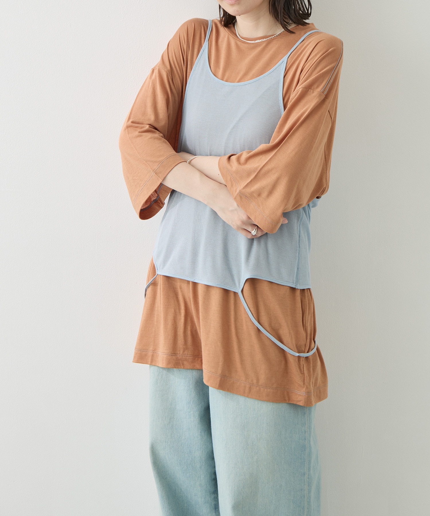 Camisole Top & Loose-fitting Tee - Unit Tops