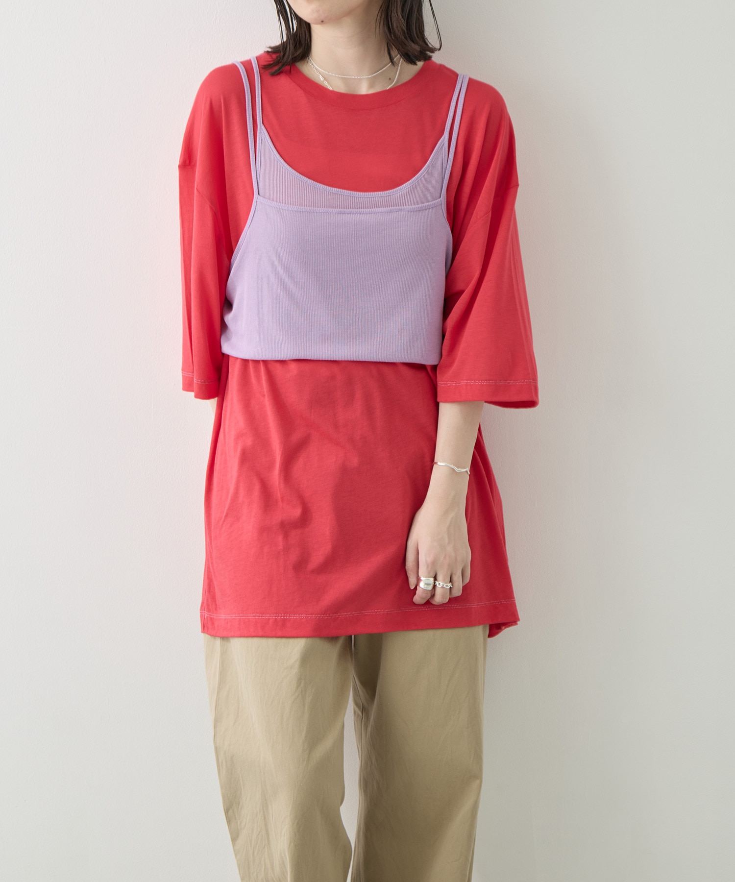 Camisole Top & Loose-fitting Tee - Unit Tops
