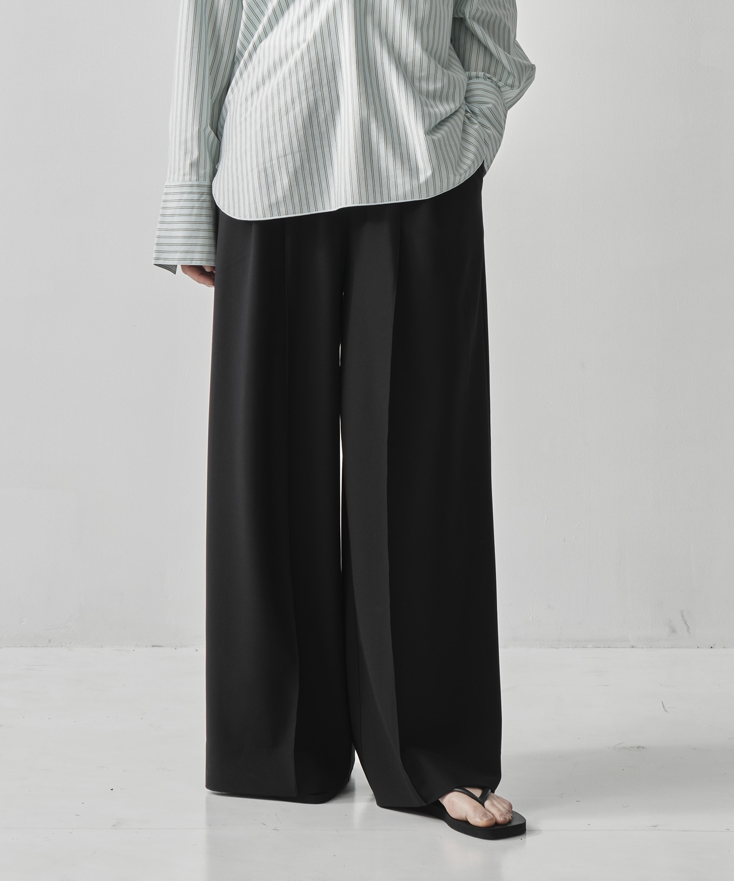 Drawstring Easy Wide Pants