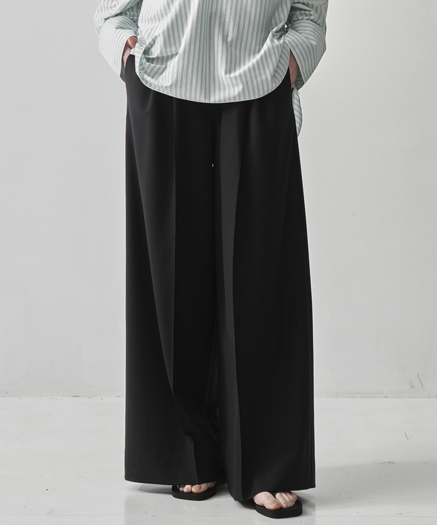 Drawstring Easy Wide Pants