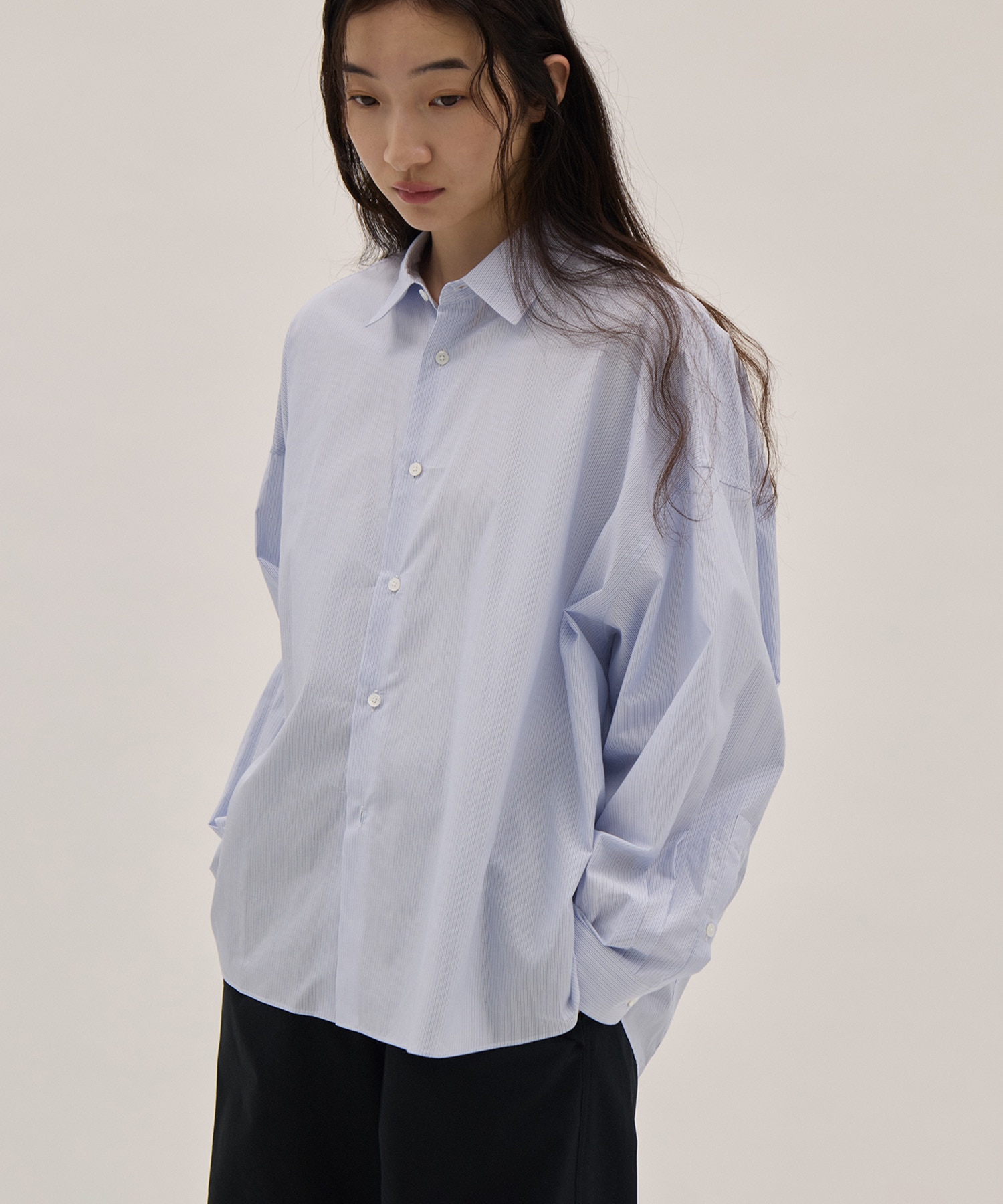 GIZA COMPACT STRIPE OVERSIZED SHIRTS
