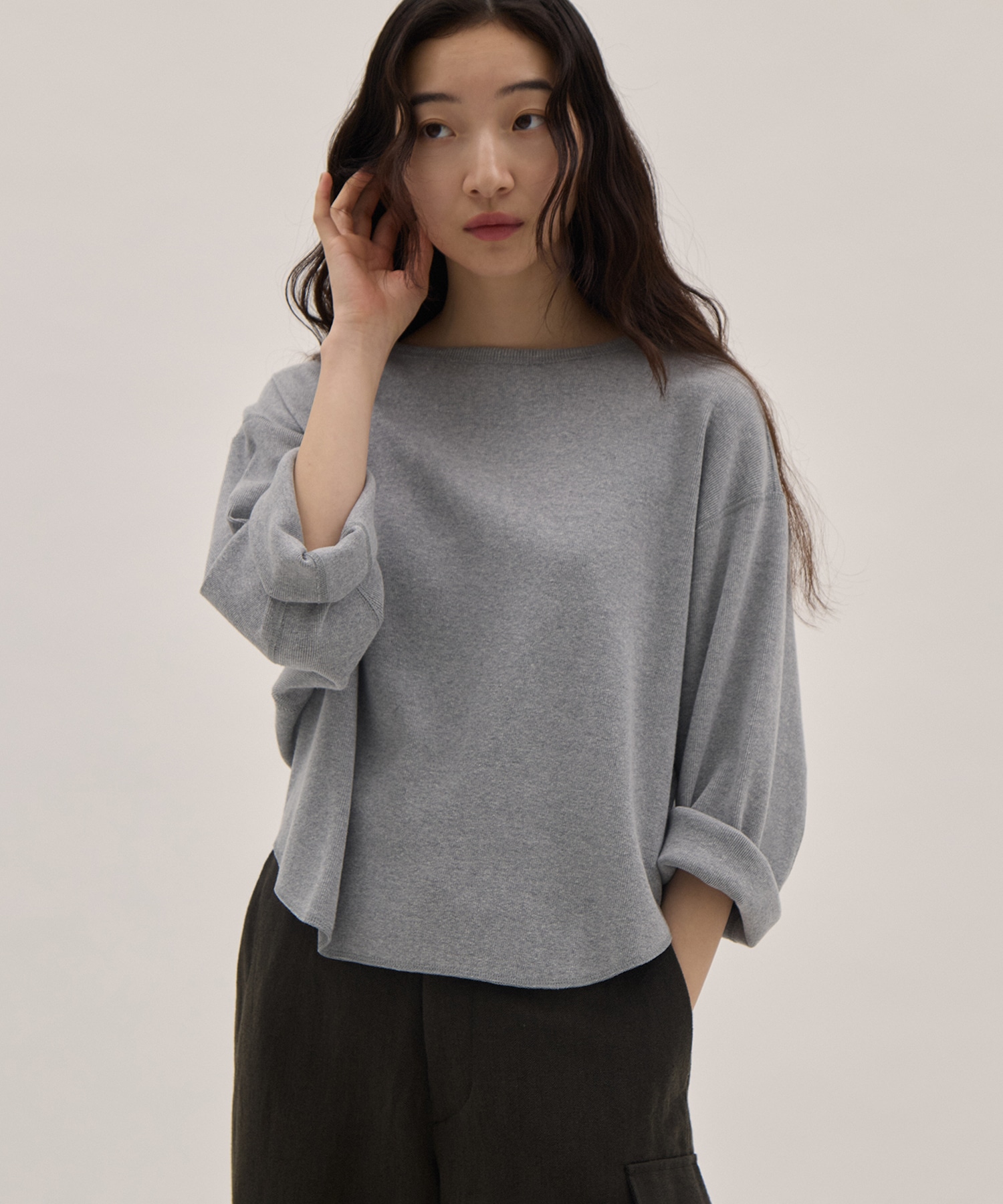 COTTON RIB PULLOVER