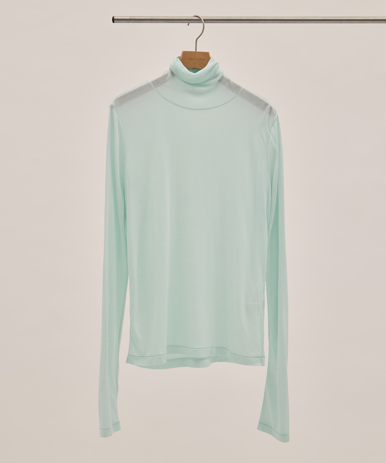 MODAL SILK JERSEY TURTLENECK PULLOVER