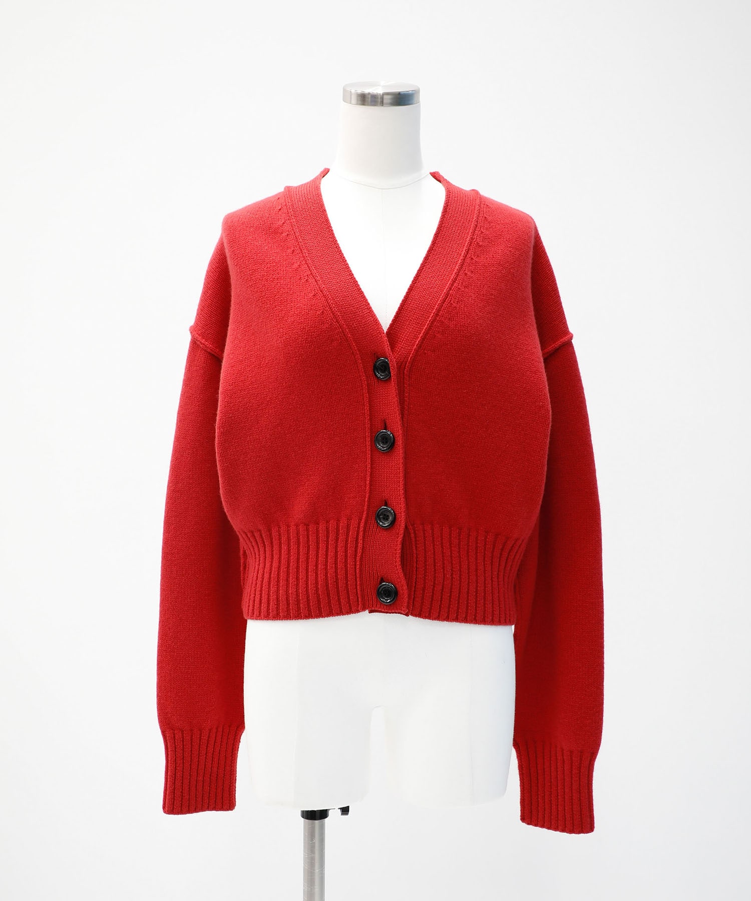 Wool Nylon Knit Short Cardigan