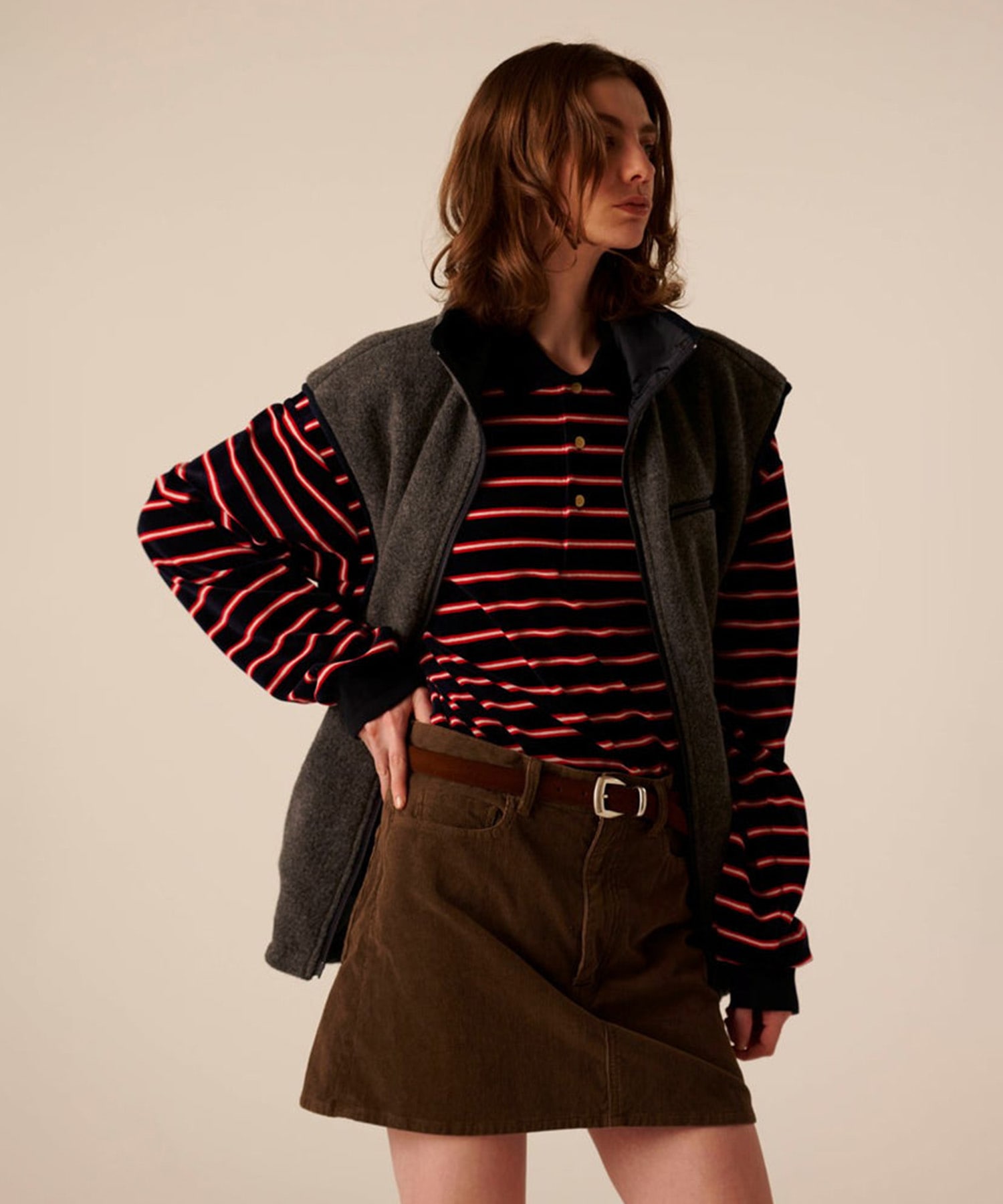 Corduroy Mini Skirt