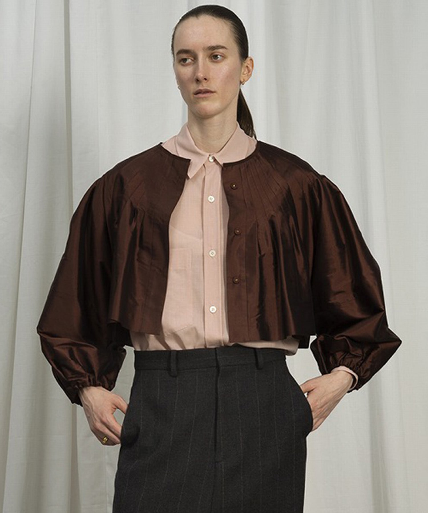 SILK DUPION CROPPED JK